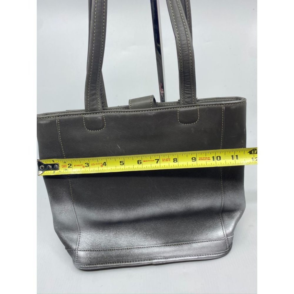 COACH Vintage Leather Crossbody Gray Silver - Picture 7 of 13